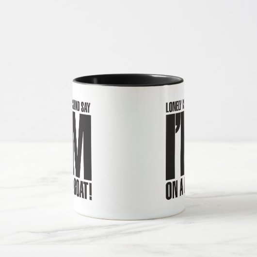 Ich bin auf einem Boot Tasse (Zentrum)