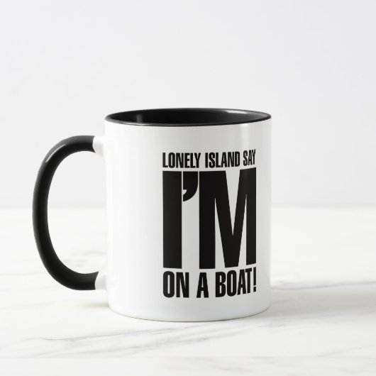 Ich bin auf einem Boot Tasse (Links)