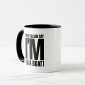 Ich bin auf einem Boot Tasse (Vorderseite Links)