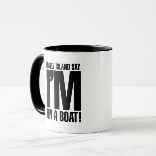 Ich bin auf einem Boot Tasse (Vorderseite Links)