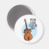 Ich bin auf einem Low Cello Diet Funny Cello Pun Magnet (Vorderseite/Rückseite)