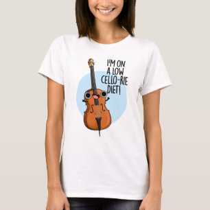 Ich bin auf einem Low Cello Diet Funny Cello Pun T-Shirt