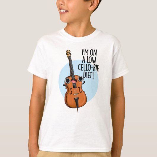 Ich bin auf einem Low Cello Diet Funny Cello Pun T-Shirt (Vorderseite)