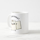 Ich bin auf einem Roll Funny Toilet Pun Kaffeetasse (Vorderseite Links)