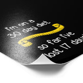 Ich bin auf einer 30-tägigen Diät Fotodruck (Ecke)