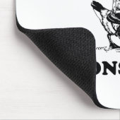 Ich bin auf etwas Unsinn lustige Gänse Raccoon Sar Mousepad (Ecke)