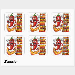 Ich bin auf Hot Sauce Zeit Lustiger Aufkleber Sc