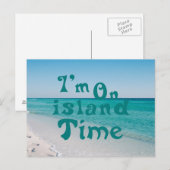 Ich bin auf Insel Time Postkarte (Vorne/Hinten)
