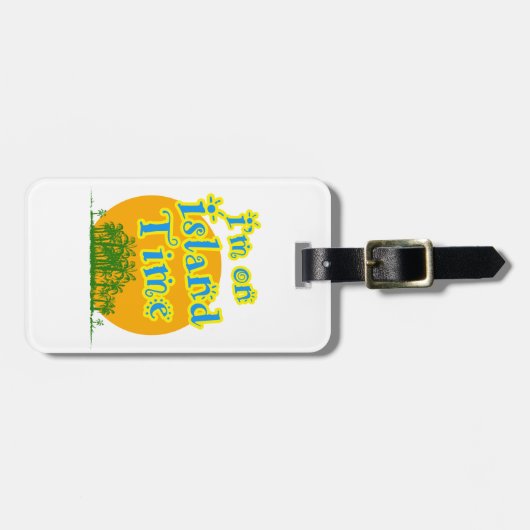 Ich bin auf Insel-Zeit! Gepäckanhänger (Vorderseite horizontal)