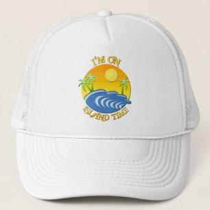 Ich bin auf Insel-Zeit Truckerkappe