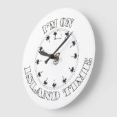 Ich bin auf Insel-Zeit-Wanduhr Große Wanduhr (Winkel)