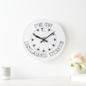 Ich bin auf Insel-Zeit-Wanduhr Große Wanduhr (Zuhause)
