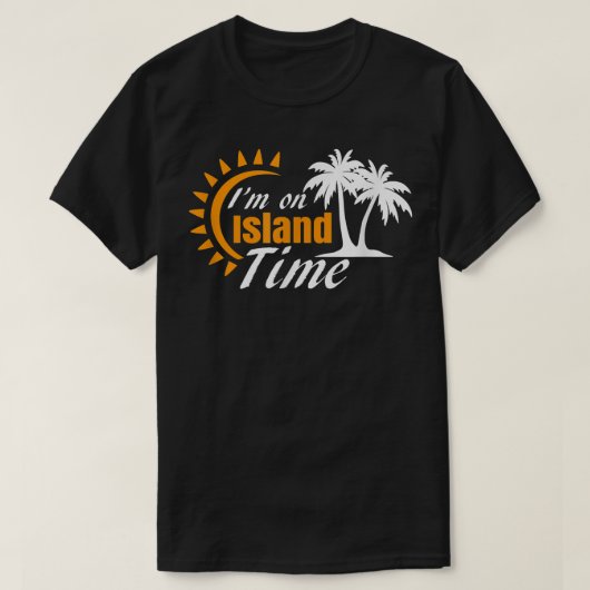 Ich bin auf Island Time Ocean Water Lazy T-Shirt (Design vorne)