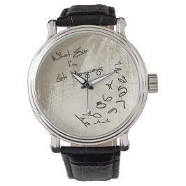 Ich bin auf jeden Fall zu spät Vintag aufpassen Armbanduhr