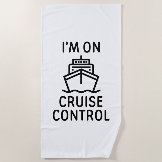 Ich bin auf Kreuzfahrt Kontrolle Strandtuch (Vorderseite)