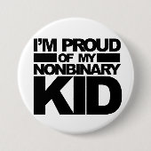 "Ich bin auf mein Nonbinary Kind" Button stolz (Vorderseite)