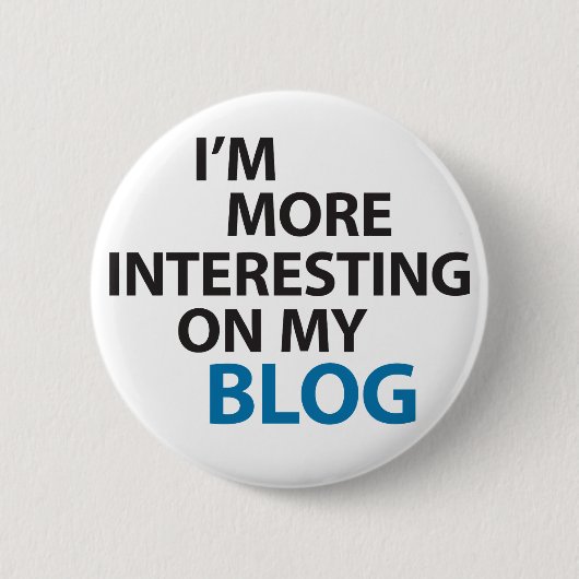 Ich bin auf meinem Blog interessanter Button (Vorderseite)