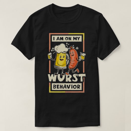 Ich bin auf meinem Wurstverhalten, Oktoberfest T-Shirt (Design vorne)