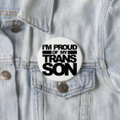 "Ich bin auf meinen Transport-Sohn" Button stolz (Beispiel)