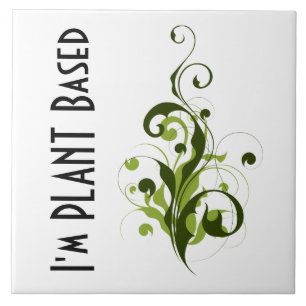 Ich bin auf Pflanze basierende Vegane oder vegetar Fliese