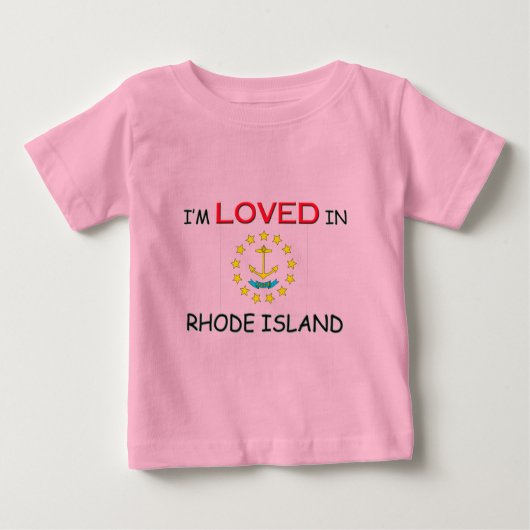 Ich bin auf RHODE Island geliebt Baby T-shirt (Vorderseite)