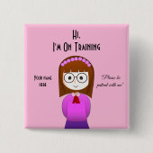 Ich bin auf Training Pink Button (Vorderseite)
