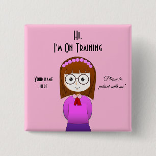 Ich bin auf Training Pink Button