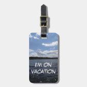 Ich bin auf Urlaub Reisen Urlaub Abreise Flug Gepäckanhänger (Vorderseite vertikal)