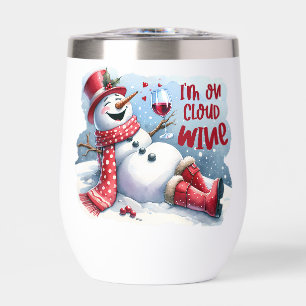 Ich bin auf Wolkenwein lustig Snowman Drinking Wei