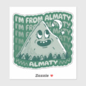 ICH BIN AUS ALMATY KAZAKHSTAN AUFKLEBER (Blatt)