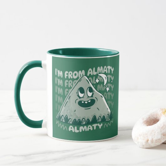 ICH BIN AUS ALMATY KAZAKHSTAN TASSE (Mit Donut)