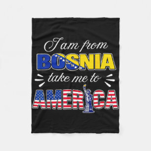 Ich bin aus Bosnien bring mich nach Amerika Fleecedecke