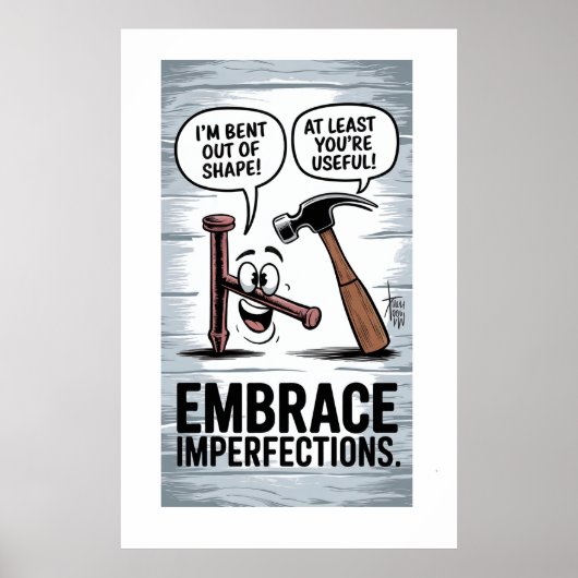 "Ich bin aus der Form gestoßen" Funny Tool HumorMo Poster (Vorne)