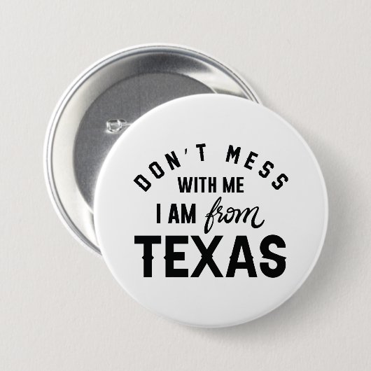 Ich bin aus Texas. Button (Vorne & Hinten)