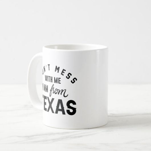 Ich bin aus Texas. Kaffeetasse (Vorderseite Links)