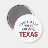 Ich bin aus Texas. Magnet (Vorderseite/Rückseite)