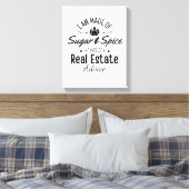 Ich bin aus Zucker und Gewürzen und echter Anwesen Leinwanddruck (Insitu (Schlafzimmer))