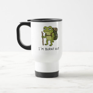 Ich bin ausgebrannt Lustiger Frosch-Wanderdesign Reisebecher