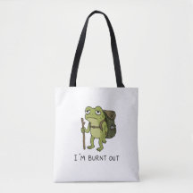 Ich bin ausgebrannt Lustiger Frosch-Wanderdesign