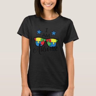 Ich bin Ausome Puzzle Sonnenbrille Autismus Inspir T-Shirt