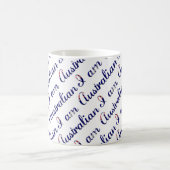 Ich bin australisches Country Pride Typografy Patt Kaffeetasse (Mittel)