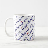 Ich bin australisches Country Pride Typografy Patt Kaffeetasse (Links)