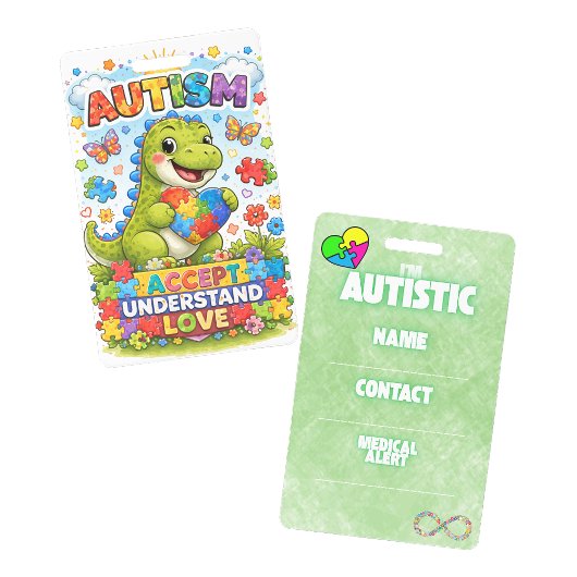 Ich bin Autist Alert ID-Karten-Abzeichen Ausweis