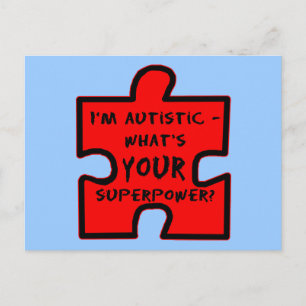 Ich bin Autist - Was ist DEINE Superkraft? Postkarte