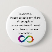 Ich bin Autistic- Communication Button (Vorderseite)