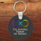 Ich bin Autistin, bitte geduldiger Schlüsselanhäng Schlüsselanhänger (Vorderseite)