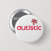 Ich bin autistisch button (Vorne & Hinten)