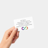 "Ich bin autistisch" - Informationskarte Ausweis (Handheld)