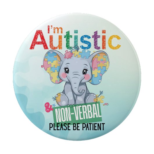 Ich bin autistisch nicht-verbaler Pin-Button Autis Button