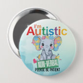 Ich bin autistisch nicht-verbaler Pin-Button Autis Button (Vorne & Hinten)